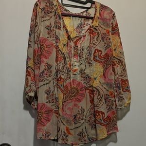 Old Navy sheer flower top